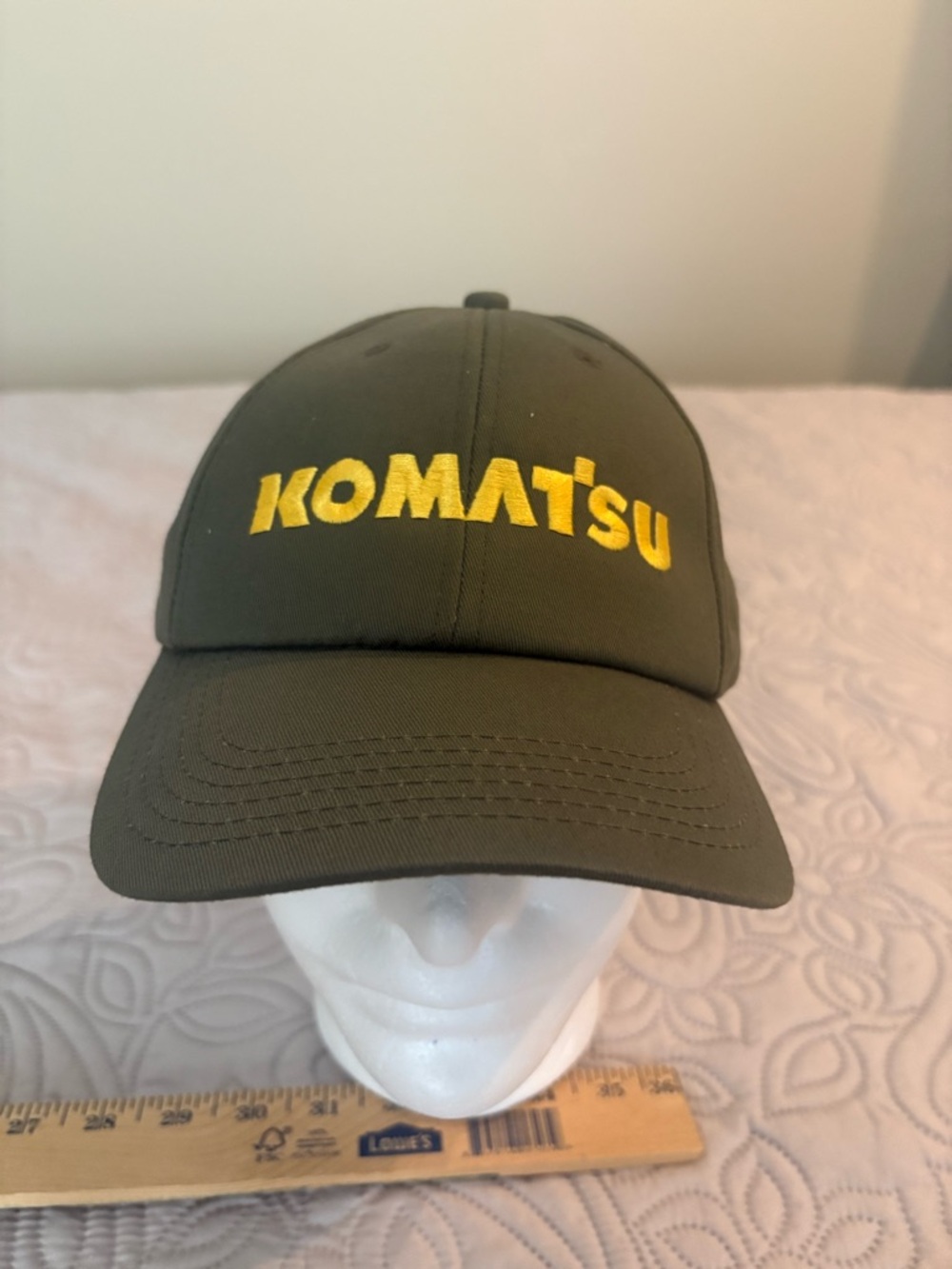 Komatsu Olive Green Logo Cap - Columbus Equipment Company